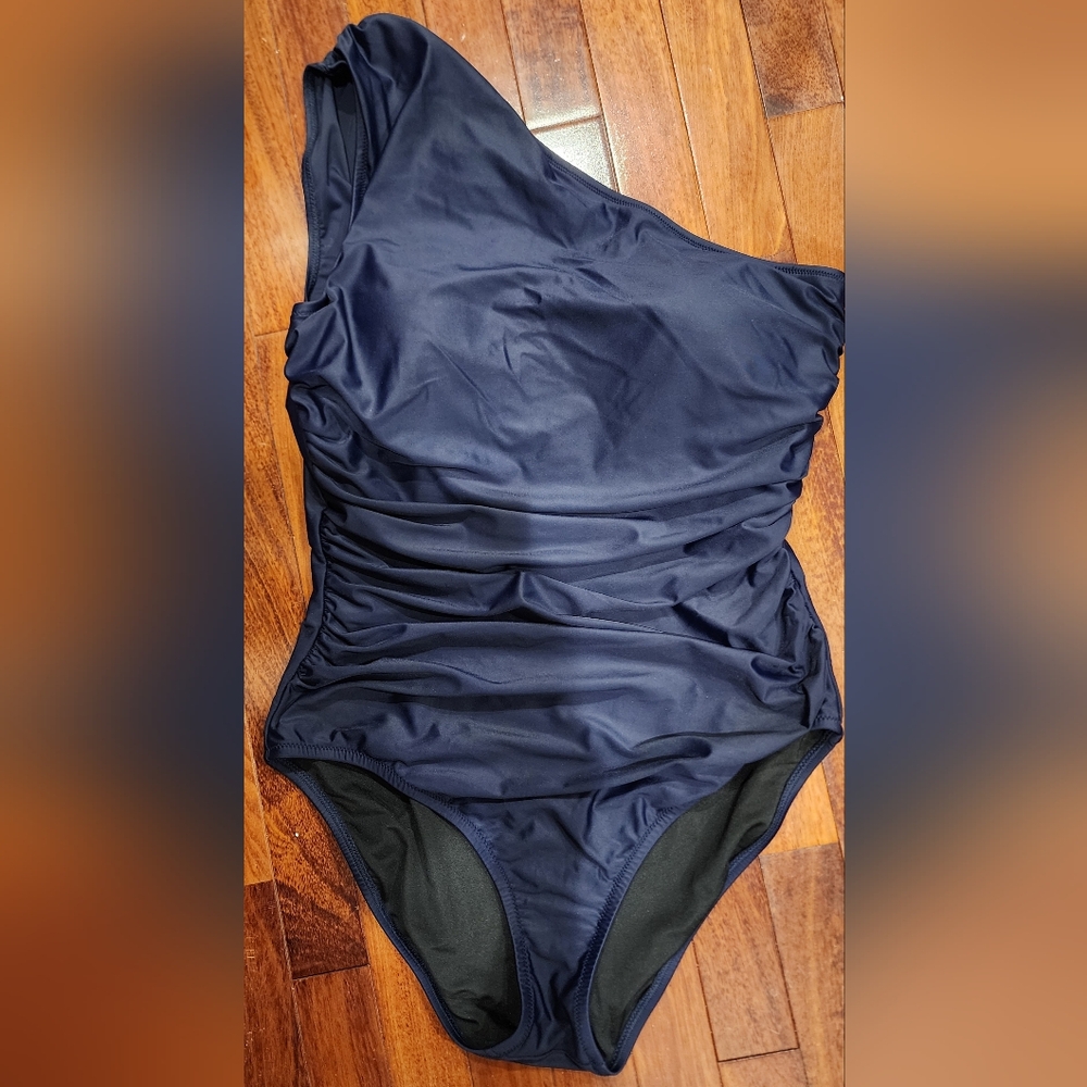 J. Crew Blue One Piece Swimwear Classic Design
